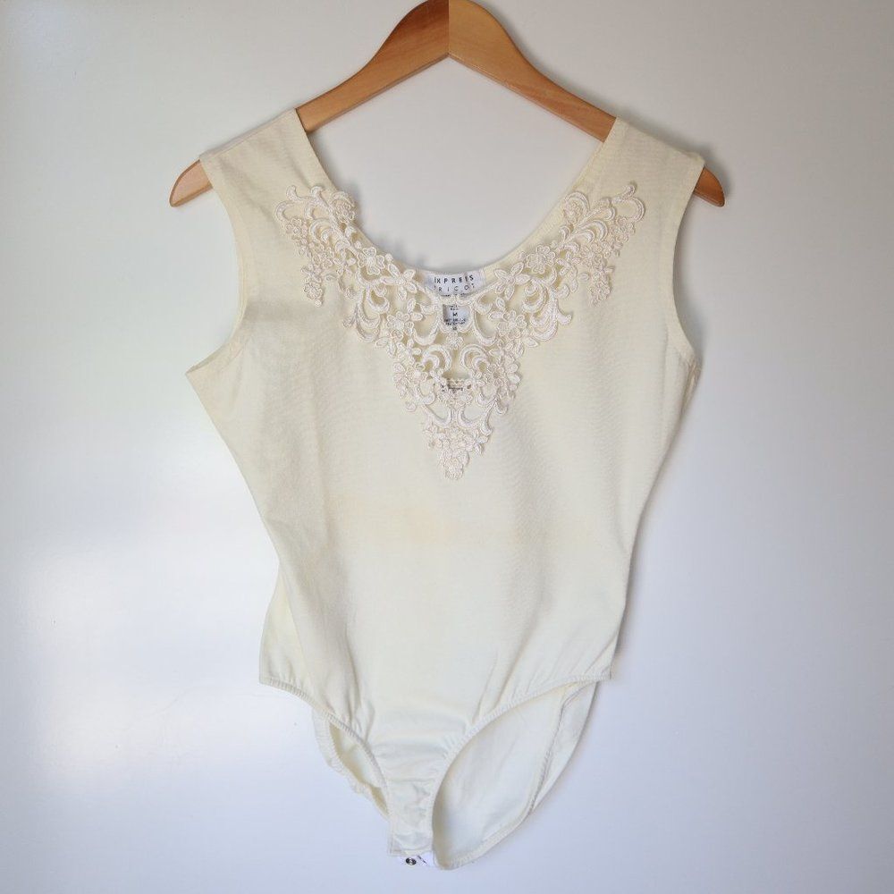 Vintage EXPRESS Lace Crochet Bodysuit M